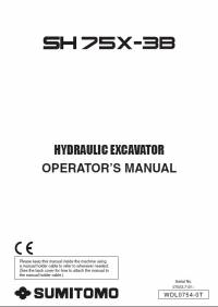 repair manual Sumitomo Hydrauric Excavator SH75X-3B Operators Manual PDF