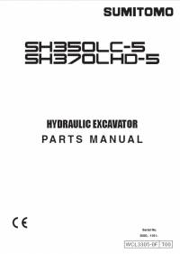 spare parts catalog Sumitomo Hydraulic Excavator SH350LC-5, SH370LHD-5 Parts Manual PDF