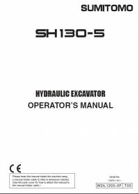 repair manual Sumitomo Hydraulic Excavator SH130-5 Operators Manual PDF