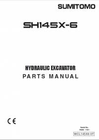 spare parts catalog Sumitomo Hydraulic Excavator SH145X-6 Parts Manual PDF