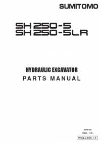 spare parts catalog Sumitomo Hydraulic Excavator SH250-5, SH250-5LR Parts Manual PDF