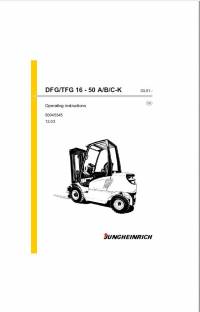 repair manual JUNGHEINRICH DFG/TFG 16 - 50 A/B/C-K Operating Instructions PDF