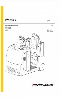 repair manual JUNGHEINRICH EZS 350 XL Operating Instructions PDF