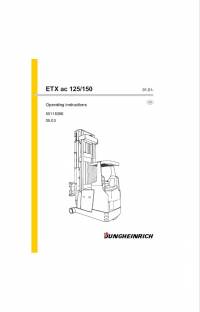 repair manual JUNGHEINRICH ETX ac 125/50 Operating Instructions PDF