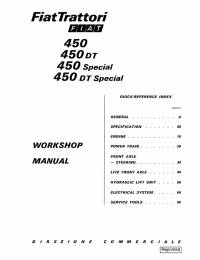 repair manual FiatTrattori 450, 450DT, 450 Special, 450DT Special Workshop Manual PDF