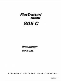 repair manual FiatTrattori 805C Workshop Manual PDF
