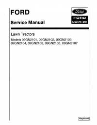 repair manual New Holland Ford Lawn Tractors 09GN2101 - 09GN2107 Service Manual PDF