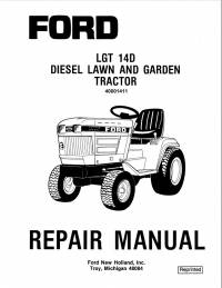 repair manual Ford LGT 14D Diesel Lawn and Garden Tractor Repair Manual PDF