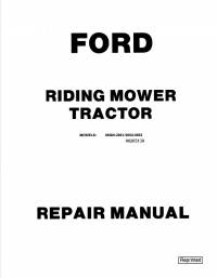 repair manual Ford Riding Mower Tractor 09GN-2051/2052/2053 40205130 Repair Manual PDF