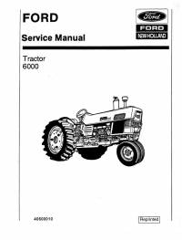 repair manual Ford Tractor 6000 model 40600010 Service Manual PDF