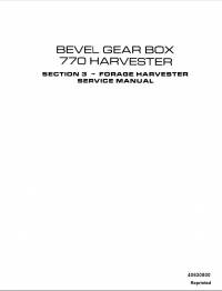 repair manual New Holland Bevel Gear Box 770 Harvester Service Manual PDF