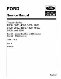 repair manual New Holland Ford Tractor Series 2000 - 5550 Vol.5 Service Manual PDF