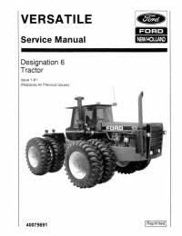 repair manual New Holland Ford VERSATILE Designation 6 Tractor Service Manual PDF