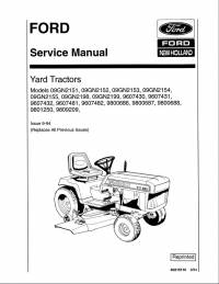 repair manual New Holland Ford Yard Tractors 09GN2151/09GN2155, 09GN2198/09GN2199, 9607430/9607432 Service Manual
