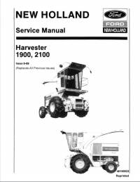 repair manual New Holland Ford 1900, 2100 Harvester 40190022 Service Manual PDF