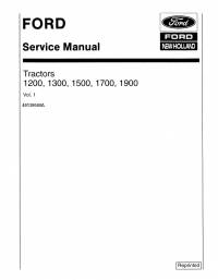 repair manual New Holland Ford 1200, 1300, 1500, 1700, 1900 Tractor Vol.1 Service Manual PDF