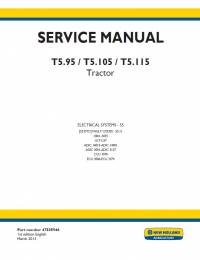 repair manual New Holland T5.95, T5.105, T5.115 Tractor 47505946 Service Manual PDF