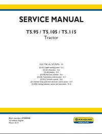 repair manual New Holland T5.95, T5.105, T5.115 Tractor 47505945 Service Manual PDF
