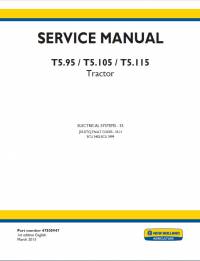 repair manual New Holland T5.95, T5.105, T5.115 Tractor 47505947 Service Manual PDF