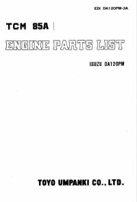 spare parts catalog TCM Isuzu Engine 85A Parts List Manual PDF