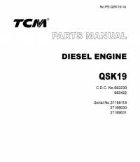 spare parts catalog TCM Diesel Engine QSK19 Parts Manual PDF