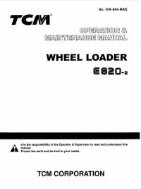 repair manual TCM Wheel Loader E820-2 Operation and Maintenance Manual PDF