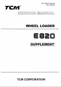 repair manual TCM Wheel Loader E820 SUPPLEMENT Service Manual PDF