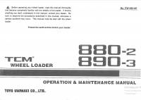repair manual TCM Wheel Loader 880-2, 890-3 Operation and Maintenance Manual PDF