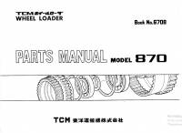 spare parts catalog TCM Wheel Loader 870 Parts Manual PDF