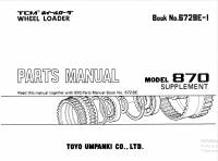 spare parts catalog TCM Wheel Loader 870 Supplement Parts Manual PDF