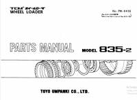 spare parts catalog TCM Wheel Loader 835-2 Parts Catalog PDF