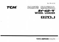 spare parts catalog TCM Wheel Loader 820J Parts Manual PDF