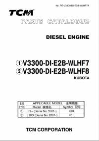 spare parts catalog TCM Kubota Diesel Engine V3300-DI-E2B-WLHF7/8 Parts Manual PDF
