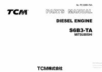 spare parts catalog TCM Mitsubishi Diesel Engine S6B3-TA Parts Manual PDF