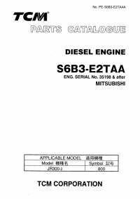 spare parts catalog TCM Mitsubishi Diesel Engine S6B3-E2TTAA Parts Manual PDF
