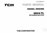 spare parts catalog TCM Mitsubishi Motors Diesel Engine 6D24-TL Parts Manual PDF