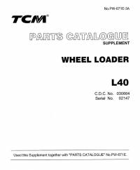 spare parts catalog TCM Wheel Loader L40 Parts Catalog Supplement PDF