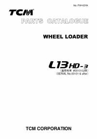 spare parts catalog TCM Wheel Loader L13HD-3 Parts Manual PDF