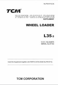 spare parts catalog TCM Wheel Loader L35-3 Parts Manual Supplement PDF