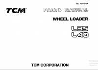 spare parts catalog TCM Wheel Loader L35, L40 Parts Manual PDF