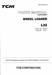spare parts catalog TCM Wheel Loader L32 Parts Manual SUPPLEMENT PDF
