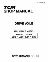 repair manual TCM Wheel Loader L26/L32/L34/L39 Drive Axle Shop Manual PDF