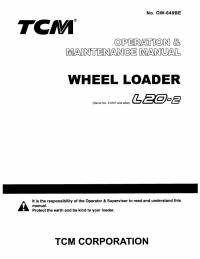 repair manual TCM Wheel Loader L20-2 Operation and Maintenance Manual PDF