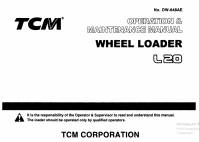 repair manual TCM Wheel Loader L20 Operation and Maintenance Manual PDF