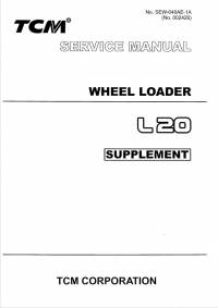repair manual TCM Wheel Loader L20 Service Manual Supplement PDF