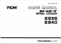spare parts catalog TCM Wheel Loader E835, E840 Parts Manual PDF