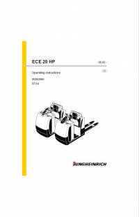 repair manual JUNGHEINRICH Truck ECE 20 HP Operating Instructions PDF