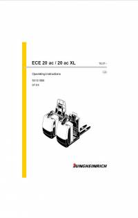 repair manual JUNGHEINRICH Truck ECE 20 ac / 20 ac XL Operating Instructions PDF