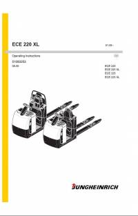 repair manual JUNGHEINRICH Truck ECE 220 XL Operating Instructions PDF