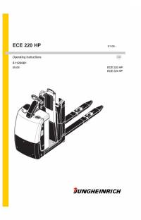 repair manual JUNGHEINRICH Truck ECE 220 HP Operating Instructions PDF